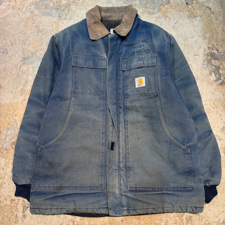 古着 USA製 carhartt/ カーハート/ トラディショナルコート/ 裏地キルティング/ 襟コーデュロイ/ 企業ロゴ/ サイズXL相当