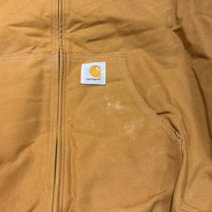 古着 USA製 80's~ Carhartt/ カーハート/ アクティブジャケット/ 企業ロゴ/ ダック地/ 裏地サーマル/ サイズXL