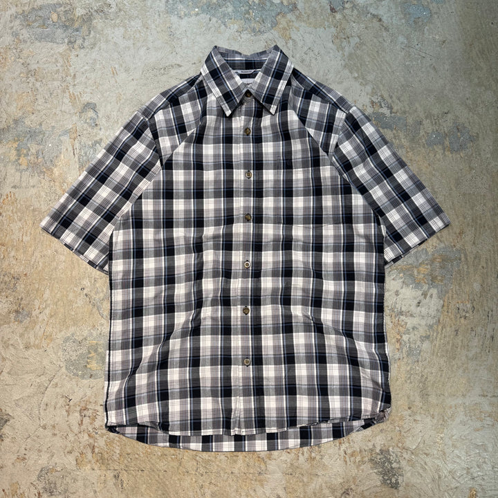 Used clothing carhartt/ Carhartt/ Button-down short sleeve shirt/ Checkered pattern/ Size M