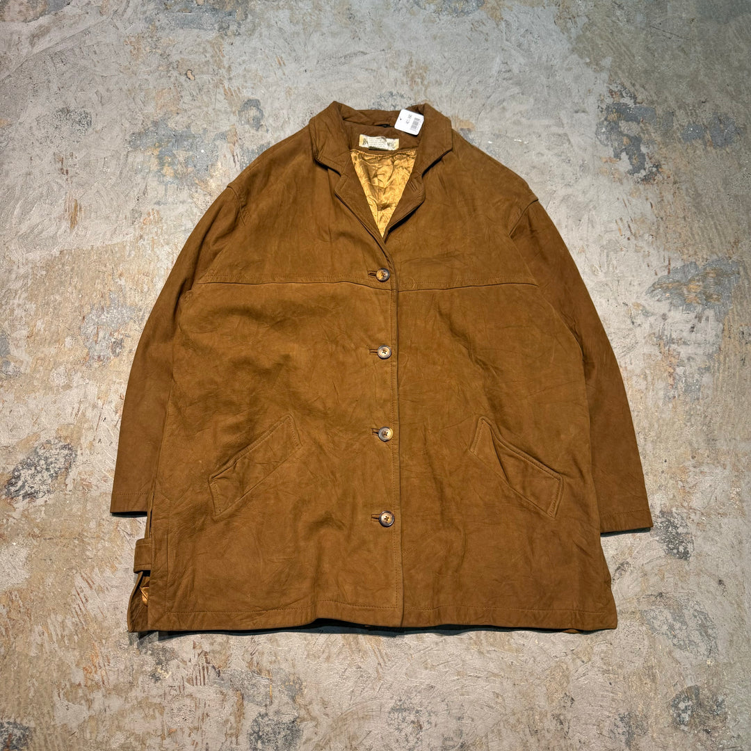 Used clothing 90's BANANA REPUBLIC/ Genuine leather half coat/ Suede/ Size S