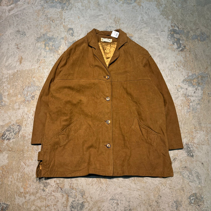 Used clothing 90's BANANA REPUBLIC/ Genuine leather half coat/ Suede/ Size S