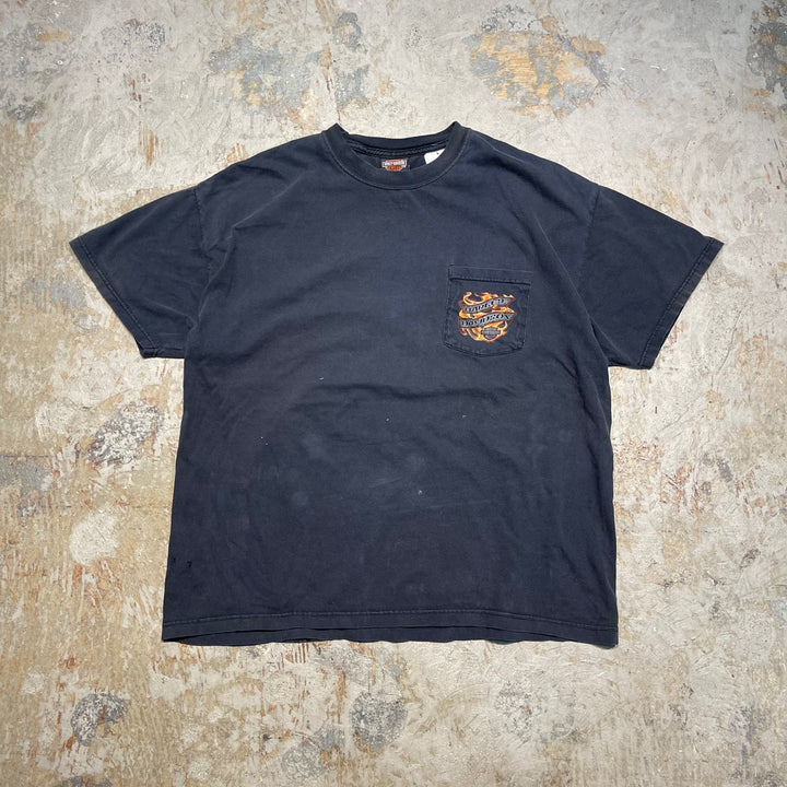 Used clothing Made in USA Harley-Davidson / Kansas City Store, Missouri / Printed T-shirt / Size XL