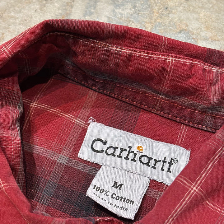 古着 carhartt/カーハート/ ボタンダウン長袖シャツ/ チェック柄/ サイズM