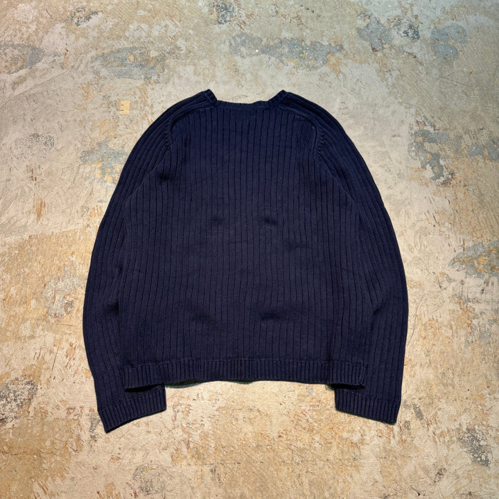 古着 POLO JEANS COMPANY/ ポロジーンズカンパニー/ クルーネックコットンニットセーター/ サイズXL