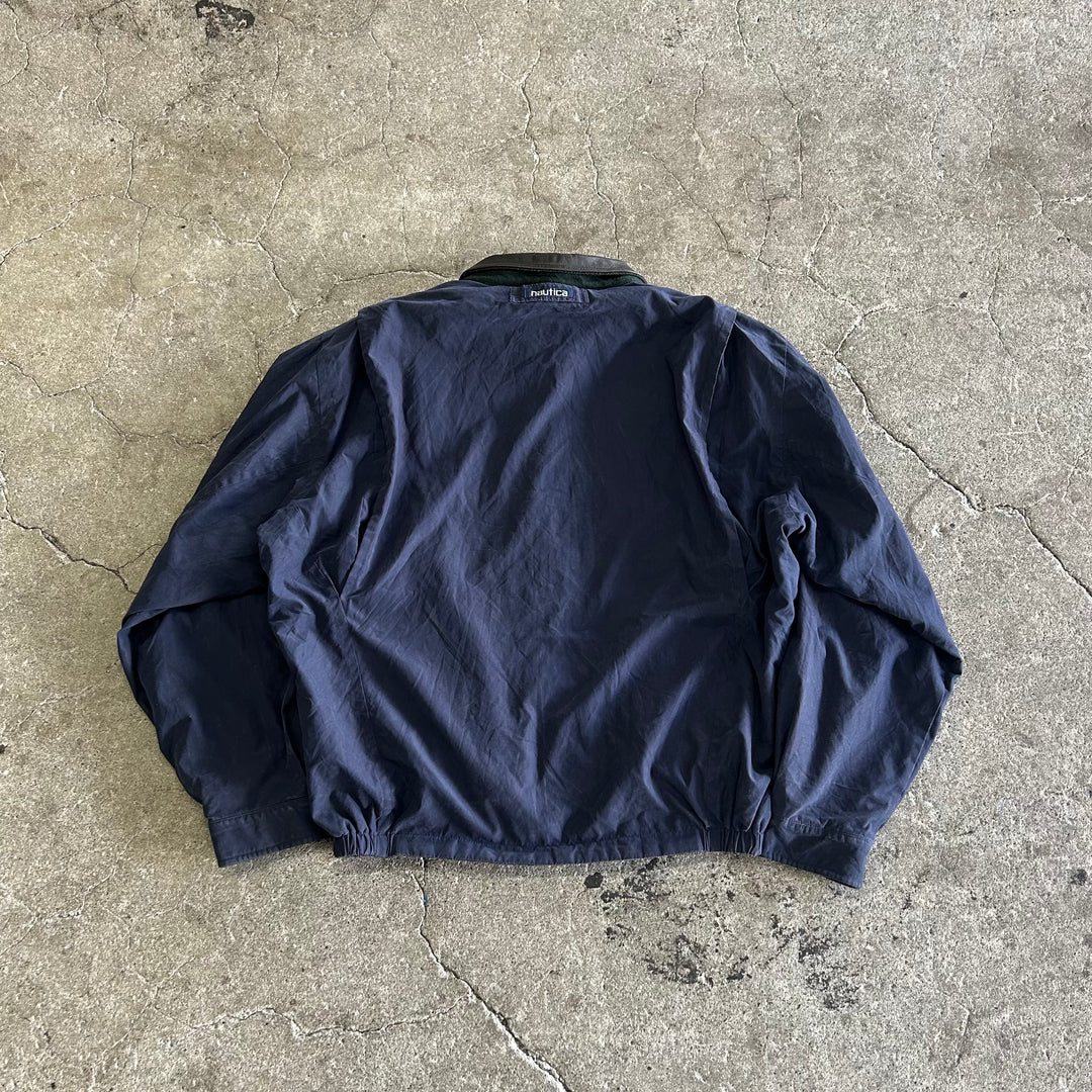 Used clothing 80's~ NAUTICA/Nautica/Reversible jacket/Fleece/Large leather/Size equivalent to XXL