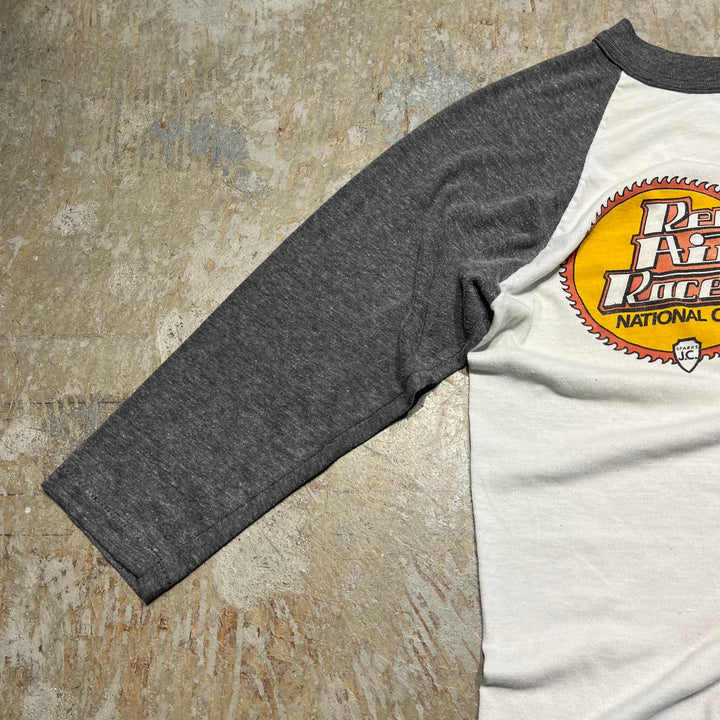 古着 81's リノ・エアレース 全国選手権/飛行機/ヴィンテージ シングルステッチ リンガーTシャツ/サイズM