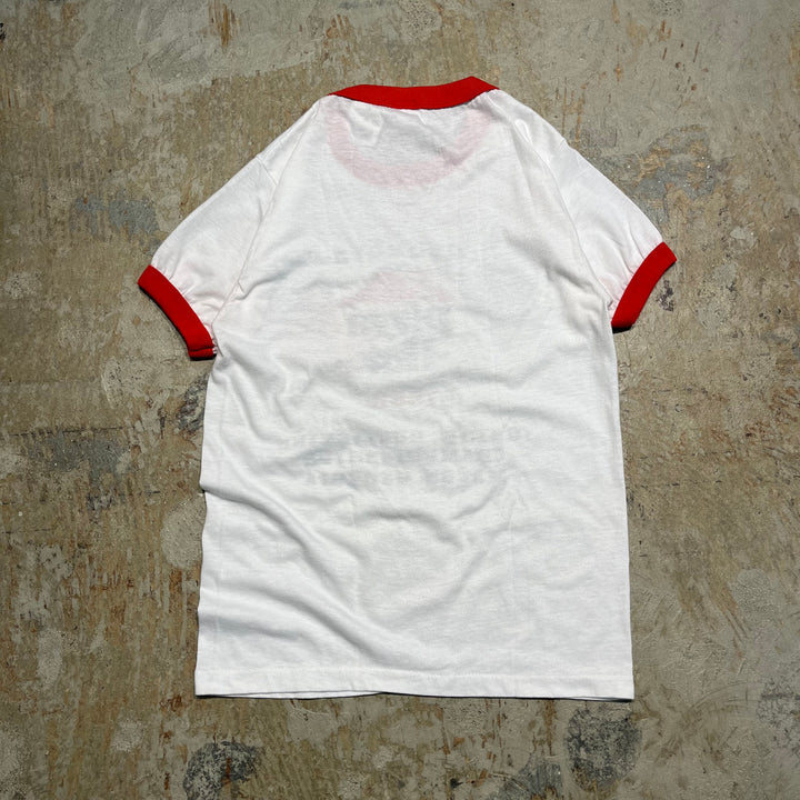 #4788 古着 USA製 86’s ピザハット テニスチャンピオンズシップ/ヴィンテージ リンガー Tシャツ/サイズM