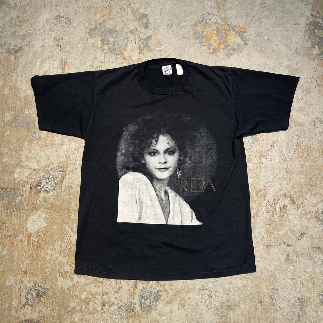 Used clothing 90's USA made JERZEES / Jerseys / Riva McIntyre / 1990 Tour Band T-shirt / Size XL