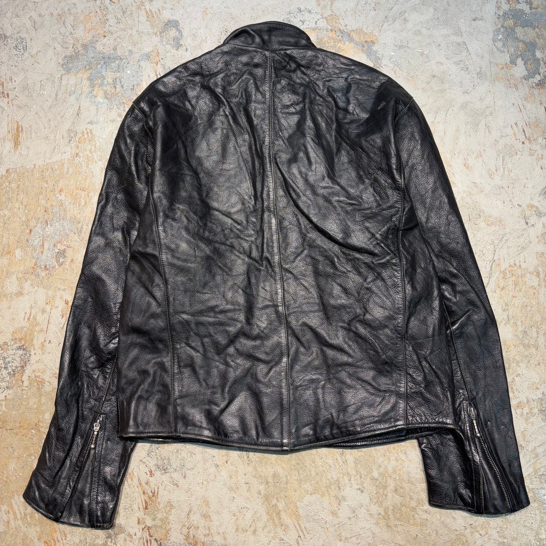 중고 의류 usavintage/ zip-up 가죽 자켓/ 크기에 해당