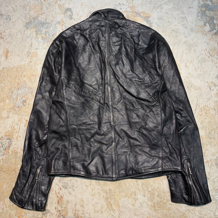 중고 의류 usavintage/ zip-up 가죽 자켓/ 크기에 해당