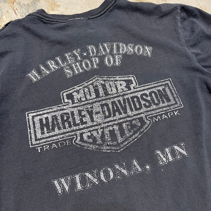 古着 Harley-Davidson/ハーレーダビッドソン/ミネソタ州ウィノナ/プリントTシャツ/サイズL相当