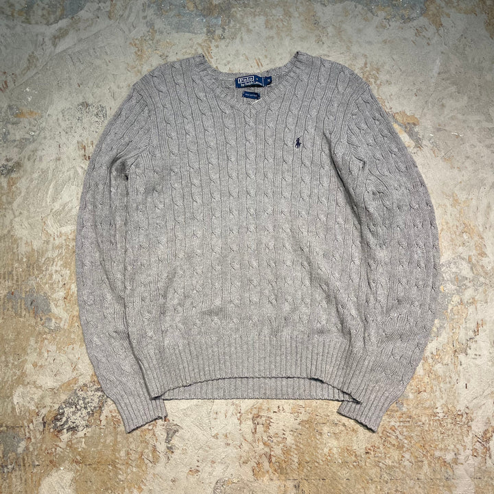 #3693古着/ラルフローレン/POLObyRalphLauren/コットンニット/Cottonknit/Vネック/サイズM