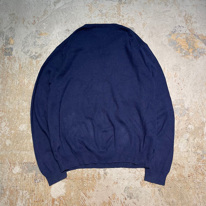 #3717 古着 POLO by Ralph Lauren/ラルフローレン / PIMA Cotton knit V Neck Sweatrer Shirts/ピマコットLンニットVネックセーター/サイズL