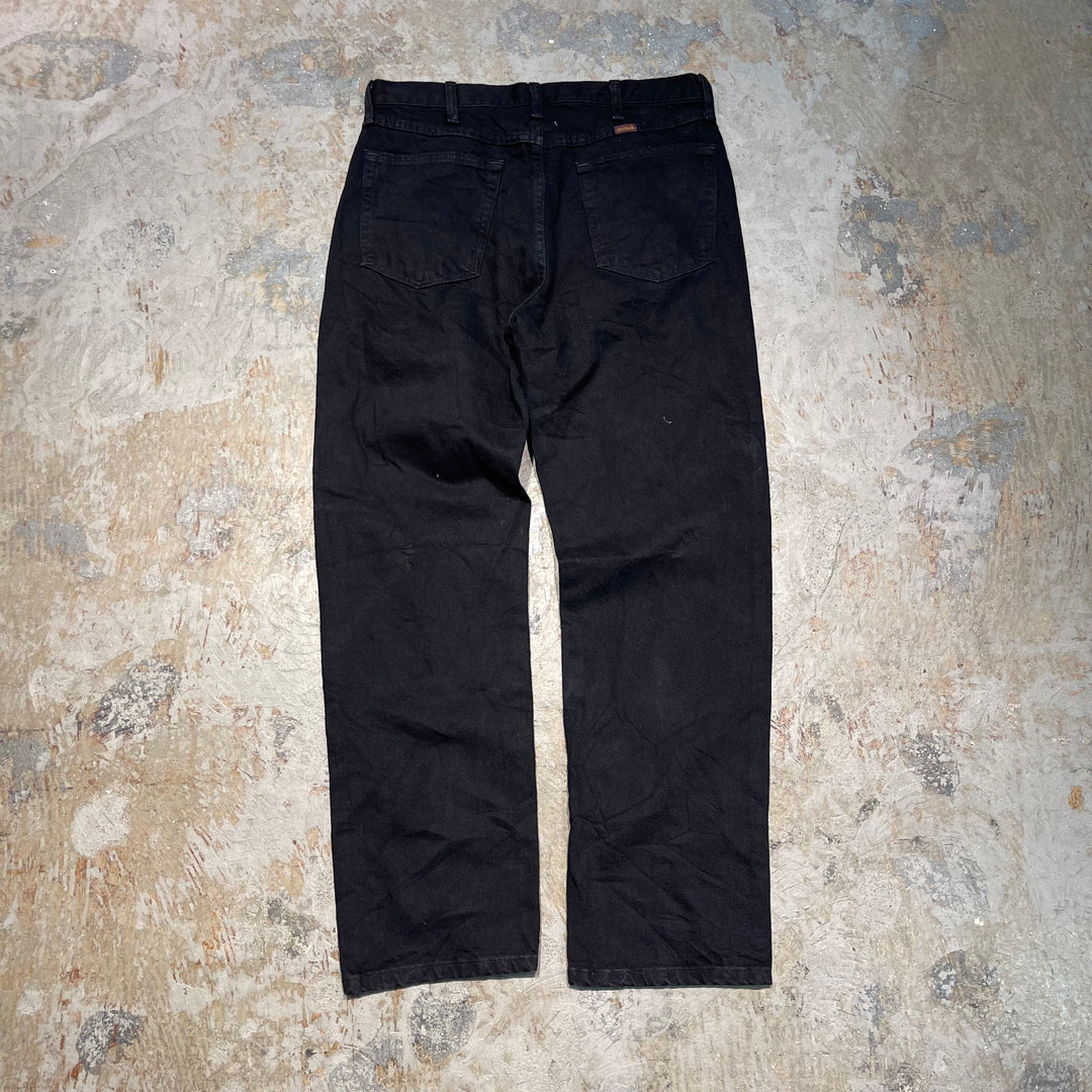#4765 Used clothes RUSTLER/Black Denim Pants/Black Denim Pants/Size 34 x 30