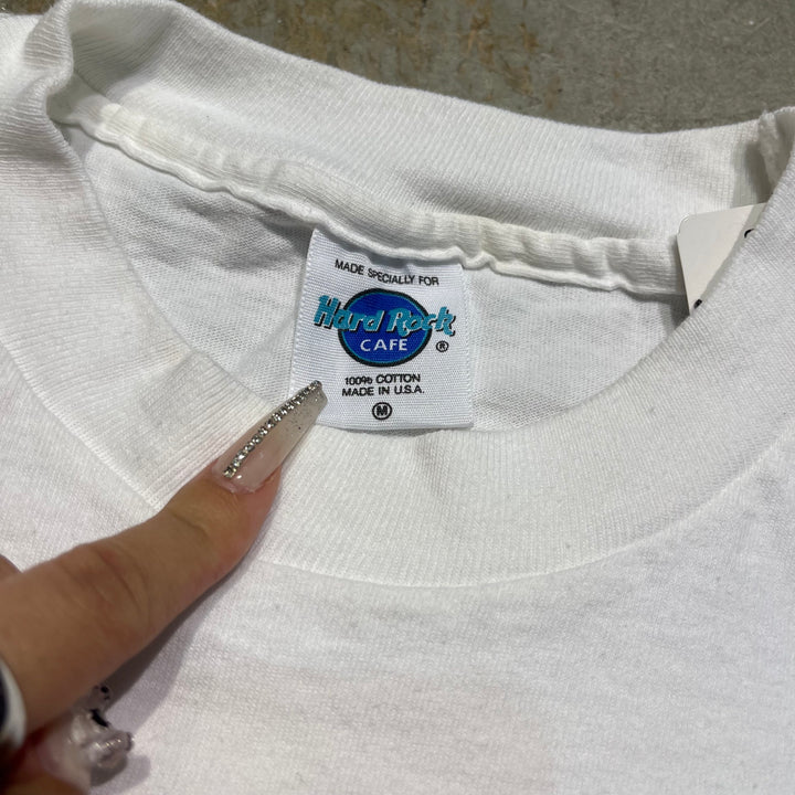 古着 USA製 90's HARD ROCK CAFE Las Vegas/ハードロックカフェ/企業系/プリントTシャツ / サイズM