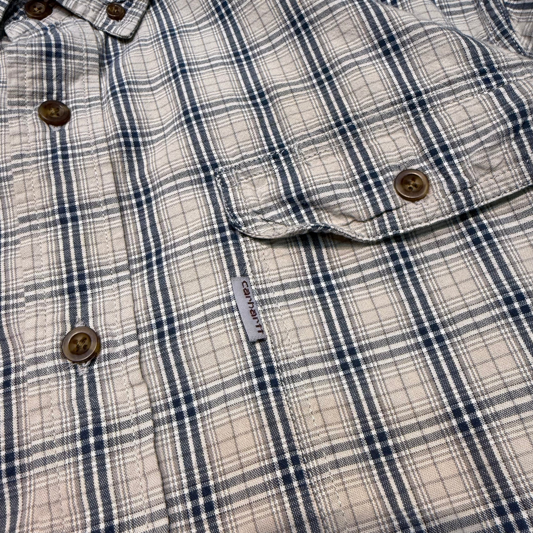 Used clothing carhartt/ Carhartt/ Button-down short sleeve shirt/ Checkered pattern/ Size XL