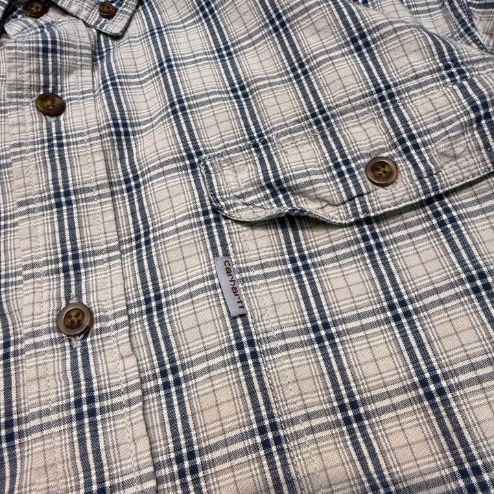 Used clothing carhartt/ Carhartt/ Button-down short sleeve shirt/ Checkered pattern/ Size XL