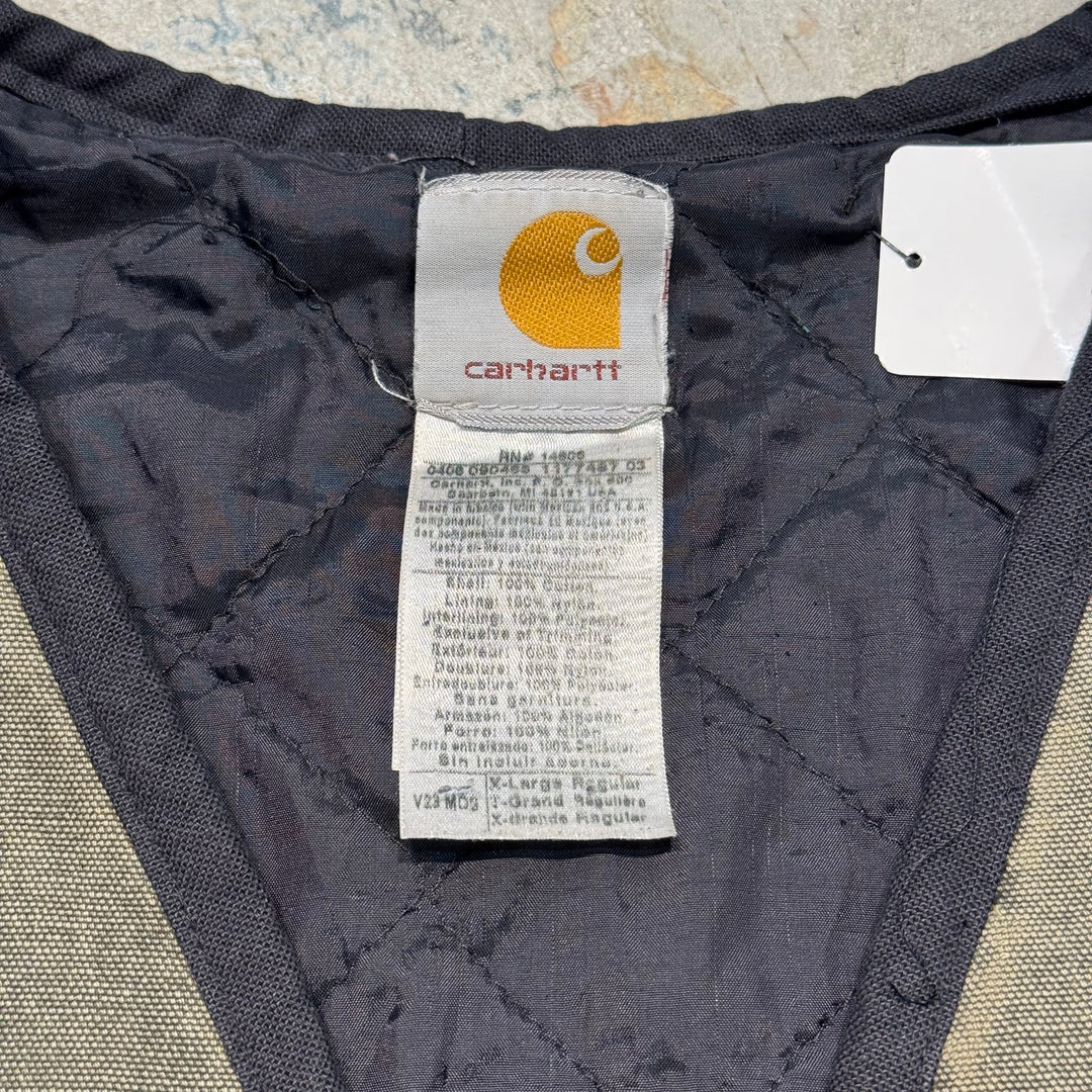 古着 Carhartt/ カーハート/ ダックベスト/ ダック地/ 裏地キルティング/ サイズXL