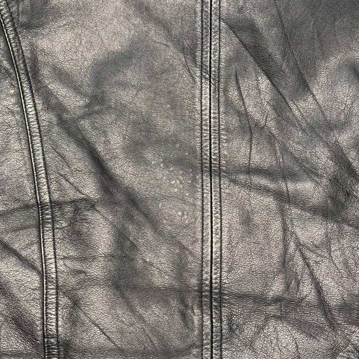 빈티지 런던 안개/ 런던 안개/ 풀 지퍼 가죽 자켓/ 크기 XL