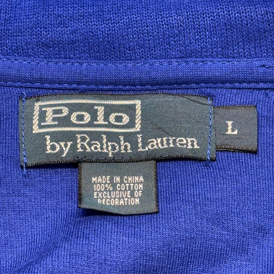 Used clothing 90's ~ POLO by Ralph Lauren/ Polo Ralph Lauren/ Half zip knit sweater/ Size L