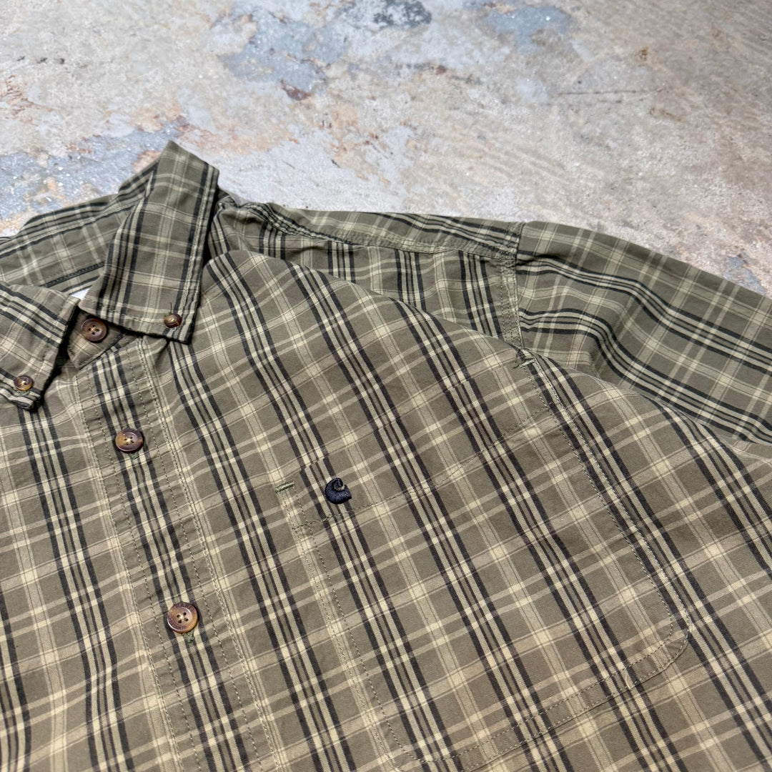 Used clothing carhartt/Carhartt/Long sleeve shirt/Checked pattern/Size XL