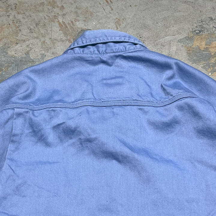 #4374 중고 의류 Carhartt/Long Sleeve Button Down 작업 셔츠/긴 슬리브 버튼 다운 작업/크기 L