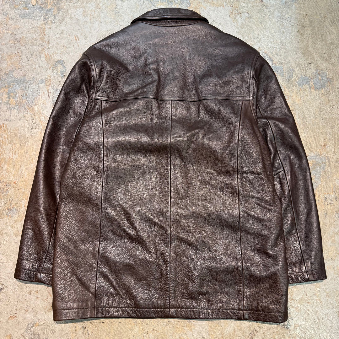 古着 STRUCTUIE/ ストラクチャー/ ボタンレザージャケット/ ハーフコート/サイズS