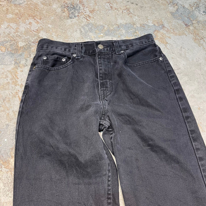#4773 Used clothing GEORGE/Black denim pants/Black denim pants/regular fit/Size 29 x 30