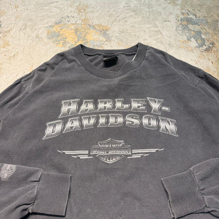 古着 USA製 Harley-Davidson/ハーレーダビッドソン/ プリント長袖Tシャツ/ サイズL