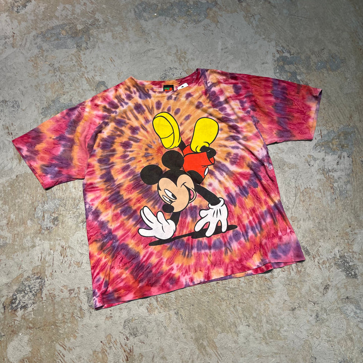 #4829 古着 90's~ Mickey unlimited/ミッキーマウス / Disney/ディズニー /キャラクタープリント/USA製/Tシャツ/ヴィンテージ/シングルステッチ/サイズXL