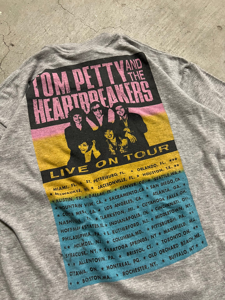 #MA60 古着 USA製 89's トム・ペティ/フルムーンフィーバー/ハートブレイカーズ/ライブツアー/ヴィンテージ シングルステッチ プリント Tシャツ/サイズL