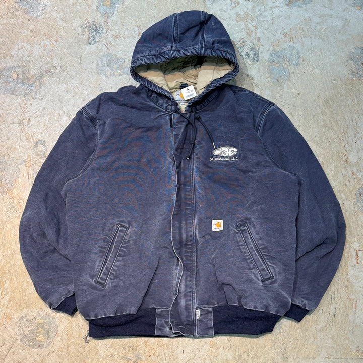 古着 USA製 Carhartt/ カーハート/ アクティブジャケット/ ダック地/ 企業ロゴ/ 裏地キルティング/ サイズXL