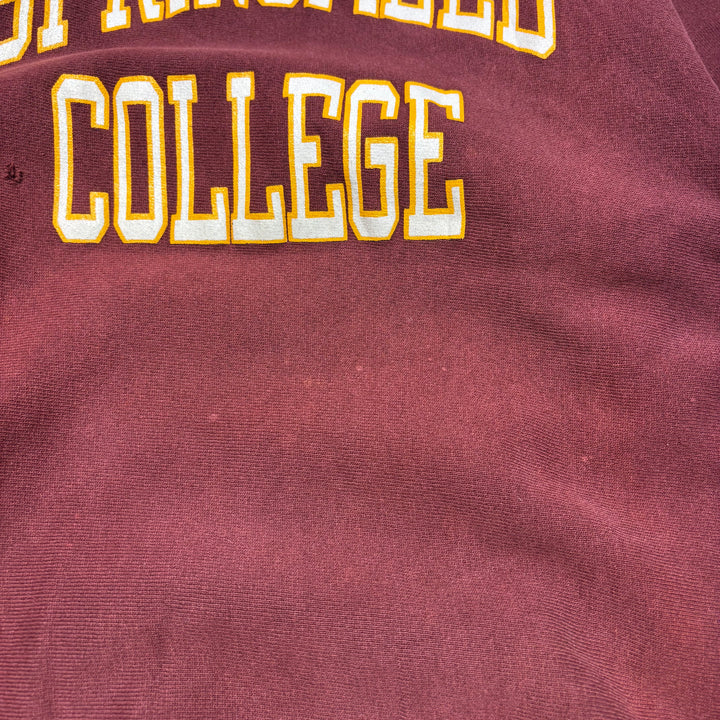 미국 90 년대 챔피언/챔피언/리버스 직조/승무원 넥 스웨트 셔츠/스프링 필드 대학/자수 태그/대학 인쇄/크기 XL