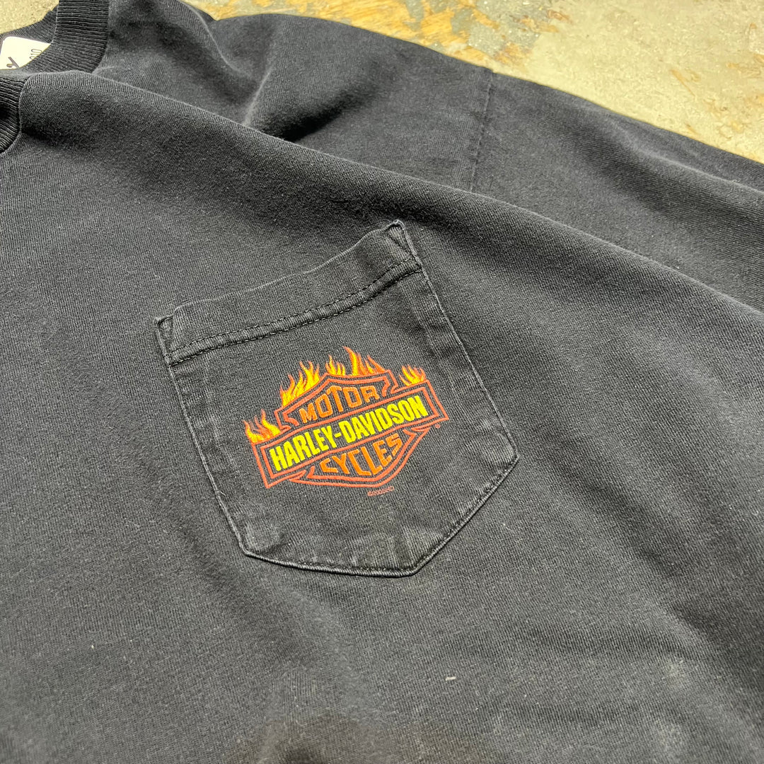Used clothing Made in USA Harley-Davidson / Harley Davidson / Honolulu, Hawaii / PASIFIC / Printed T-shirt / Size XXL