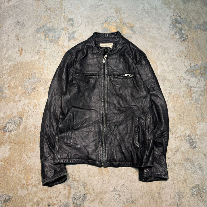 Used clothing GUESS JEANS/Guess Jeans/Genuine leather zip-up leather jacket/Lamb/Size M