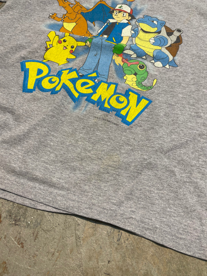 #MA150 古着 USA製 99's Pokemon/ポケモン / 初代 / Nintendo/任天堂 / プリントTシャツ/サイズM相当