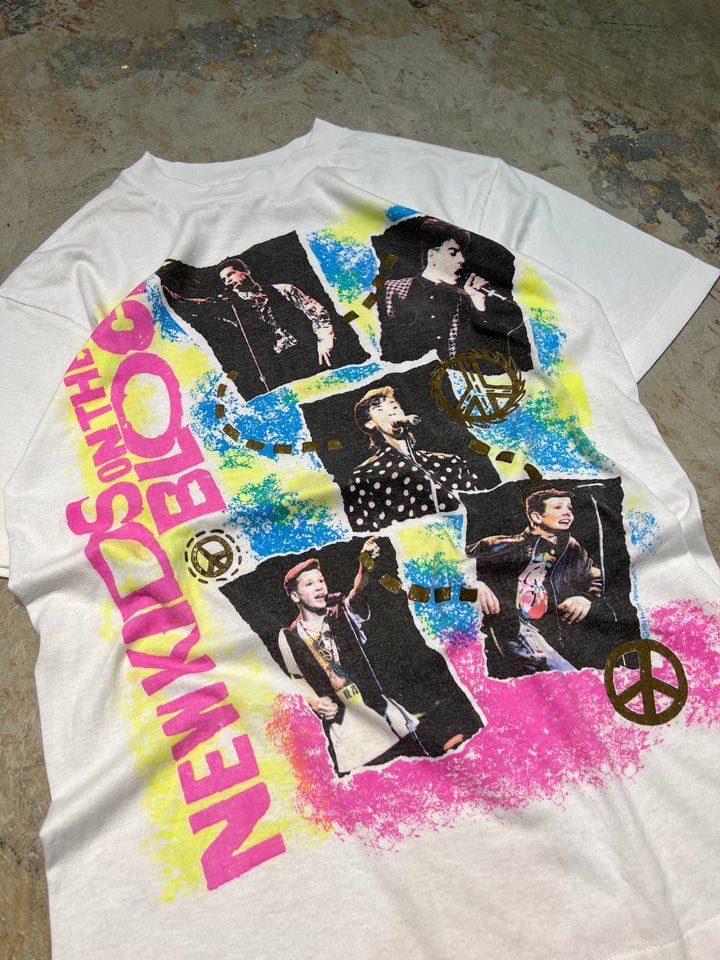 #MA143 古着 USA製 80's~ ニュー・キッズ・オン・ザ・ロック / ヴィンテージ シングルステッチ バンドTシャツ/サイズM