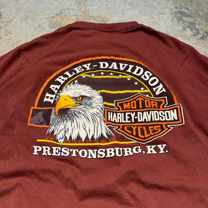 古着 USA製 Harley-Davidson/ハーレーダビッドソン/ プリントTシャツ / PRESTONSBURG, KY/ サイズL