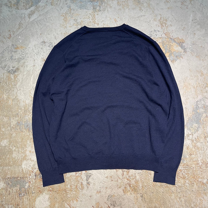 #3714 古着 POLO by Ralph Lauren/ラルフローレン / PIMA Cotton knit V Neck Sweatrer Shirts/ピマコットLンニットVネックセーター/サイズL