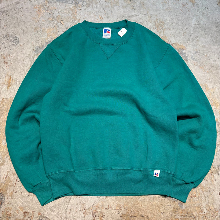 미국 80 년대 ~ Russell Athletic/ Russell Athletic/ Blank Crew Neck Sweatshirt/ Plain/ Front V Gusset/ Size S에서 만든 의류