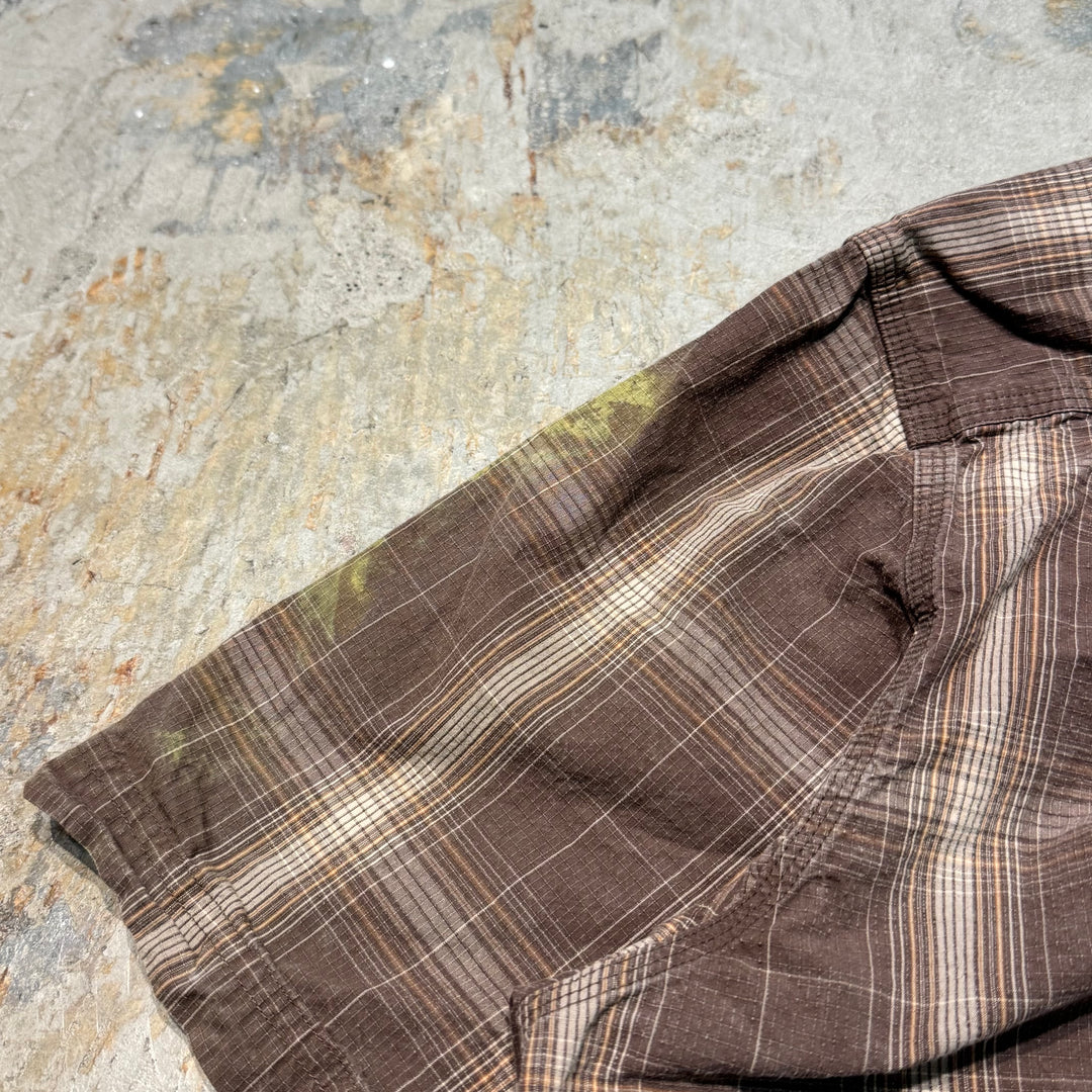 Used clothing carhartt/Carhartt/Button-down short sleeve shirt/Checked pattern/Size 2XL