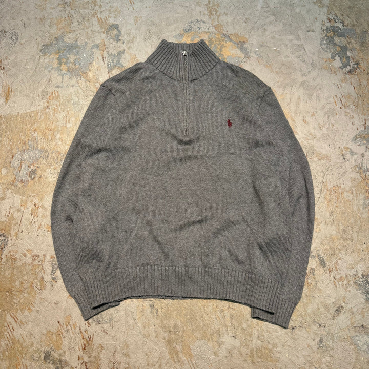 旧衣POLO by Ralph Lauren/ POLO拉尔夫劳伦/半拉链针织毛衣/尺寸M