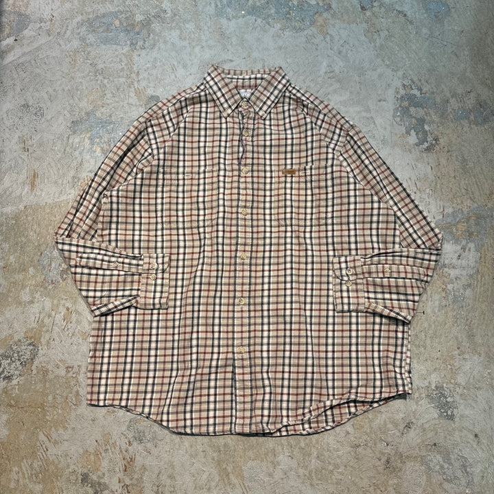 Used clothing carhartt/Carhartt/Button-down long sleeve shirt/Checked pattern/Size XL