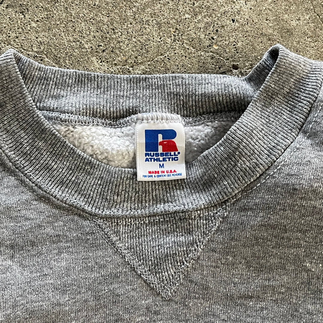 旧衣服USA制80's~ RUSSELLATHLETIC/ RUSSELLATHLETIC/ brunkrounxwet /素色/尺寸M