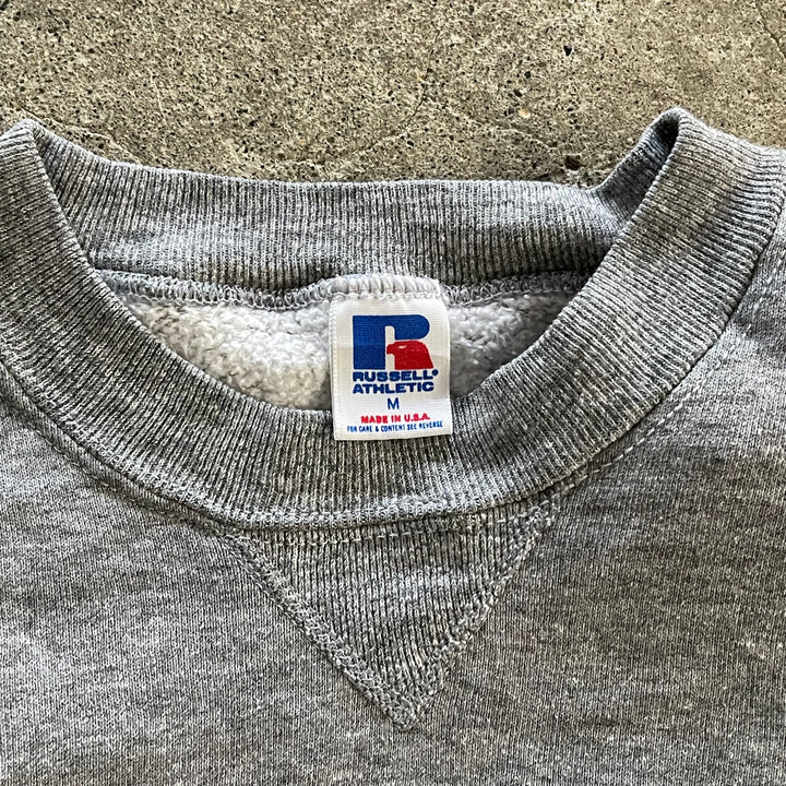 旧衣服USA制80's~ RUSSELLATHLETIC/ RUSSELLATHLETIC/ brunkrounxwet /素色/尺寸M