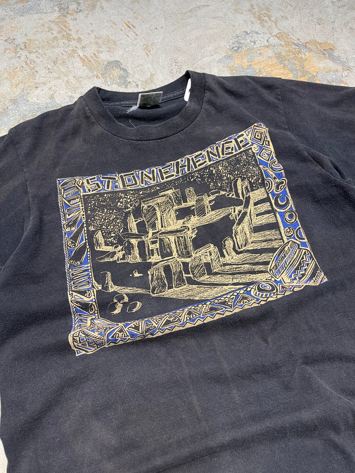 #MA165 古着 90's STONE HENGE / ストーンヘンジ / 世界遺産 / シングルステッチ ヴィンテージ Tシャツ / サイズL相当