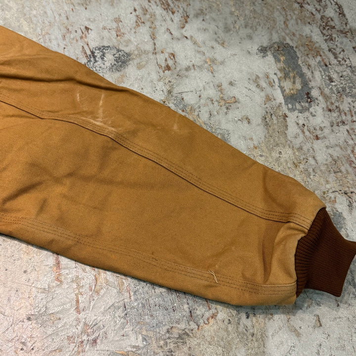 古着 USA製 80's~ Carhartt/ カーハート/ アクティブジャケット/ 企業ロゴ/ ダック地/ 裏地サーマル/ サイズXL