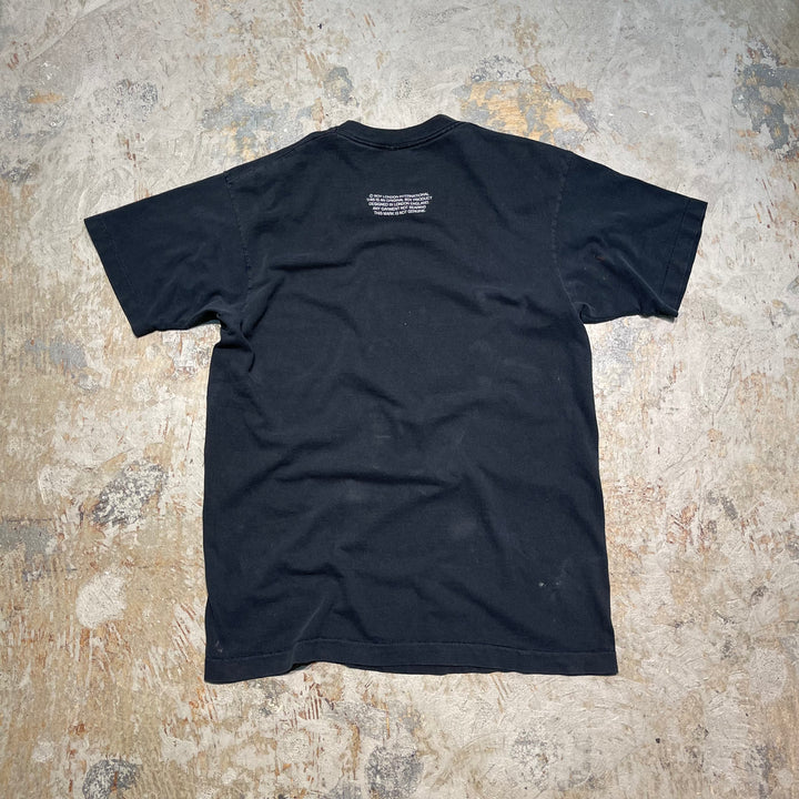 古着 90's フルーツオブザルーム/STOP/ヴィンテージ シングルステッチ プリントTシャツ/サイズL