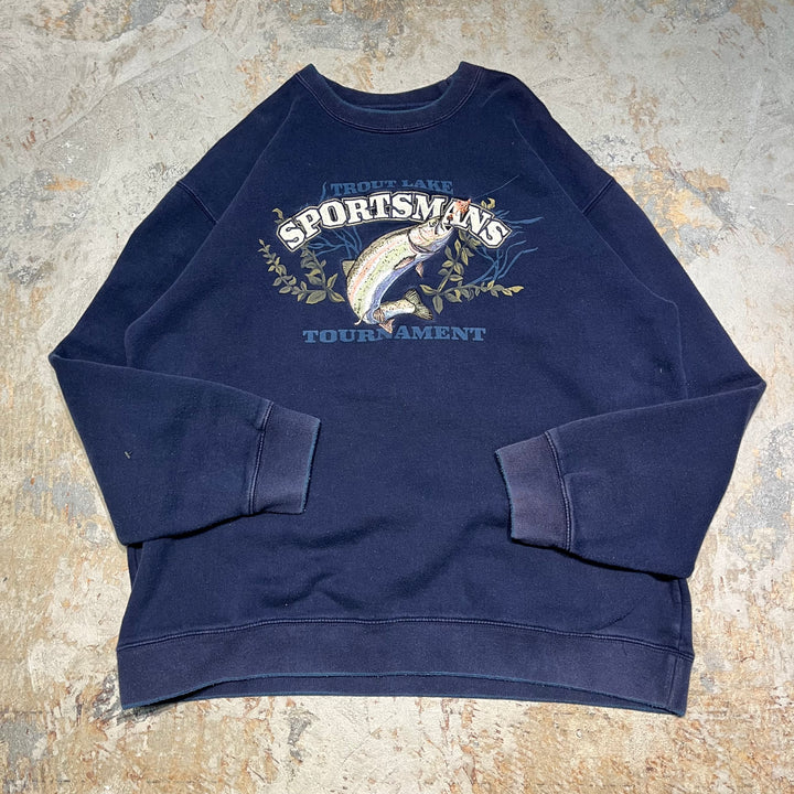 #4066 古着 Unknow/Crew neck sweat/クルーネックスウェット/SPORTSMANS/サイズL