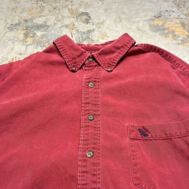 #4382 빈티지 Eddie Bauer/Long Sleeve 버튼 다운 셔츠/긴 슬리브 버튼 다운 셔츠/사이즈 L